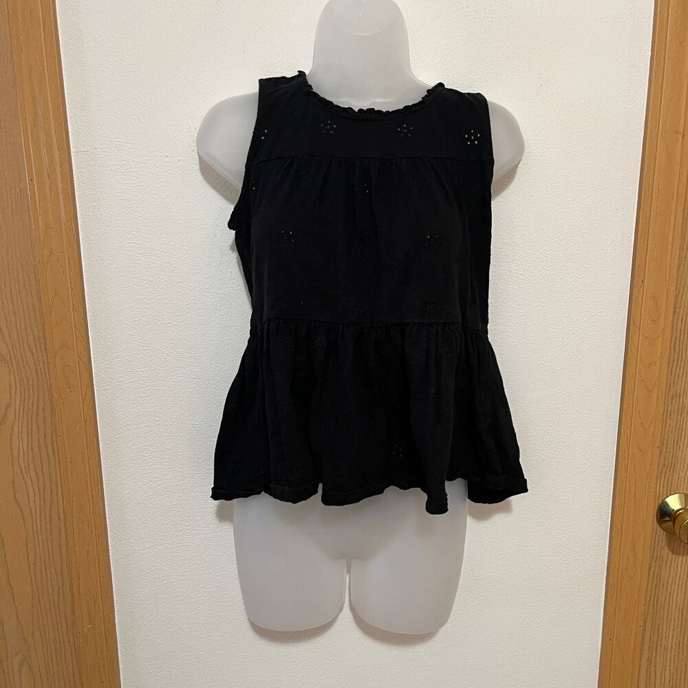 Maurices Black Layered Tank Top (Small)